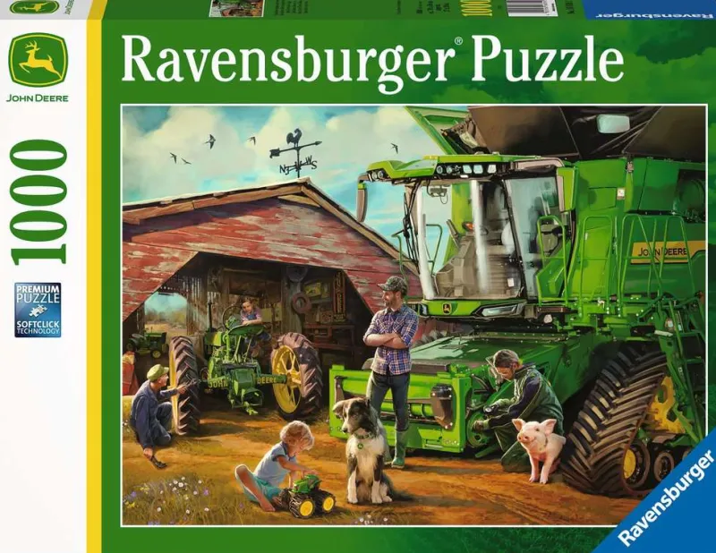 Ravensburger - John Deere Then & Now - 1000 Piece Jigsaw Puzzle Hot