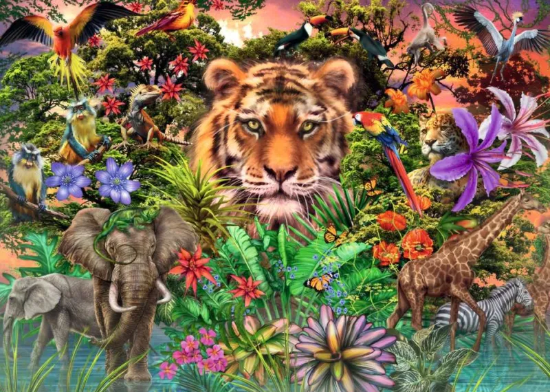 Ravensburger - Jungle Tiger - 1000 Piece Jigsaw Puzzle Clearance