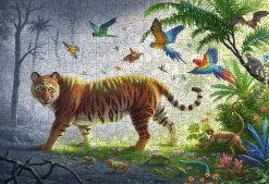 Ravensburger - Jungle Tiger - 500 Piece Wooden Jigsaw Puzzle Clearance