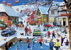 Ravensburger - Leisure Days No.3 - The Winter Village - 1000 Piece Jigsaw Puzzle Clearance