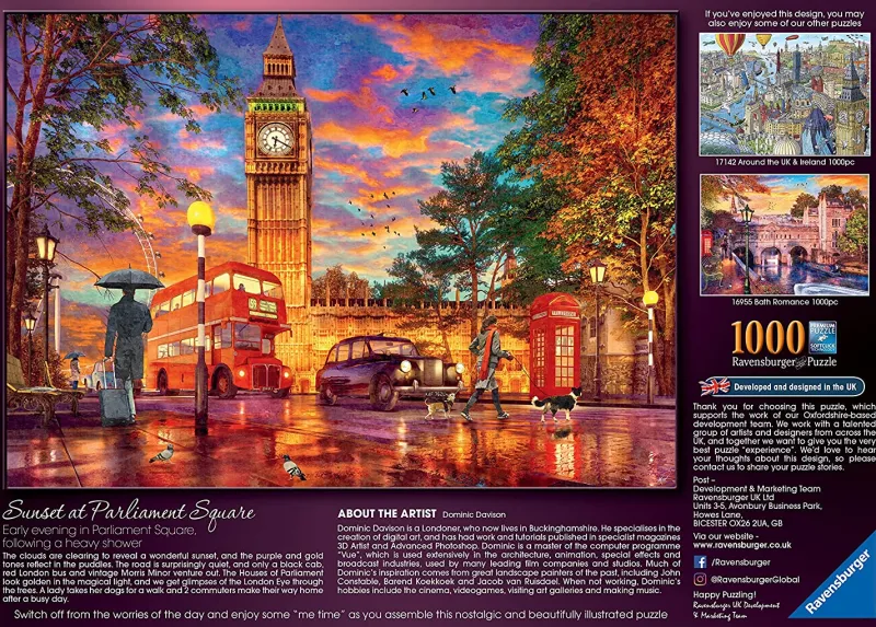 Ravensburger - London Sunset At Parliament Square - 1000 Piece Jigsaw Puzzle Hot