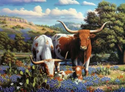 Ravensburger - Longhorns - 500 Piece Jigsaw Puzzle Online