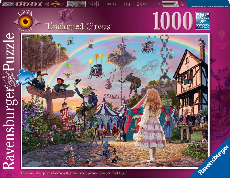Ravensburger - Look & Find No.2, Enchanted Circus - 1000 Piece Jigsaw Puzzle Clearance