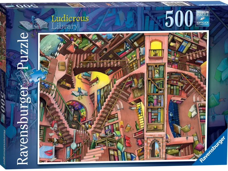 Ravensburger - Ludicrous Library - 500 Piece Jigsaw Puzzle Hot