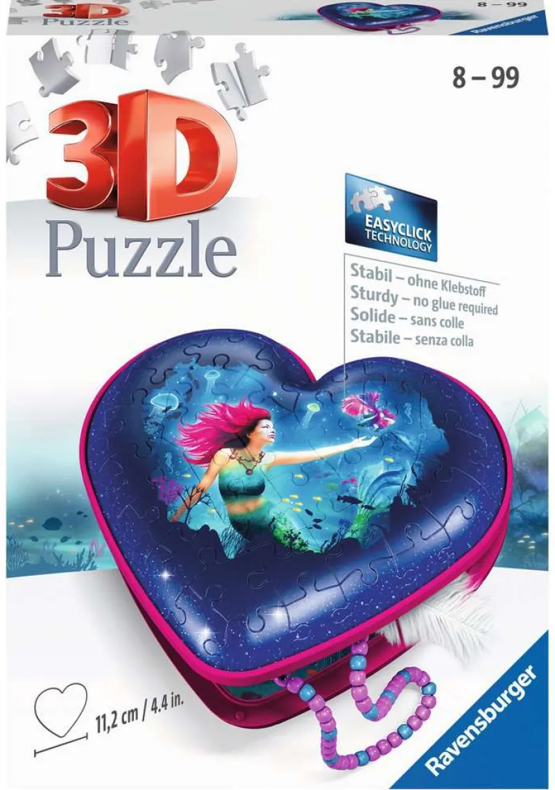 Ravensburger - Mermaid Heart - Shaped 3D Jigsaw Puzzle Online