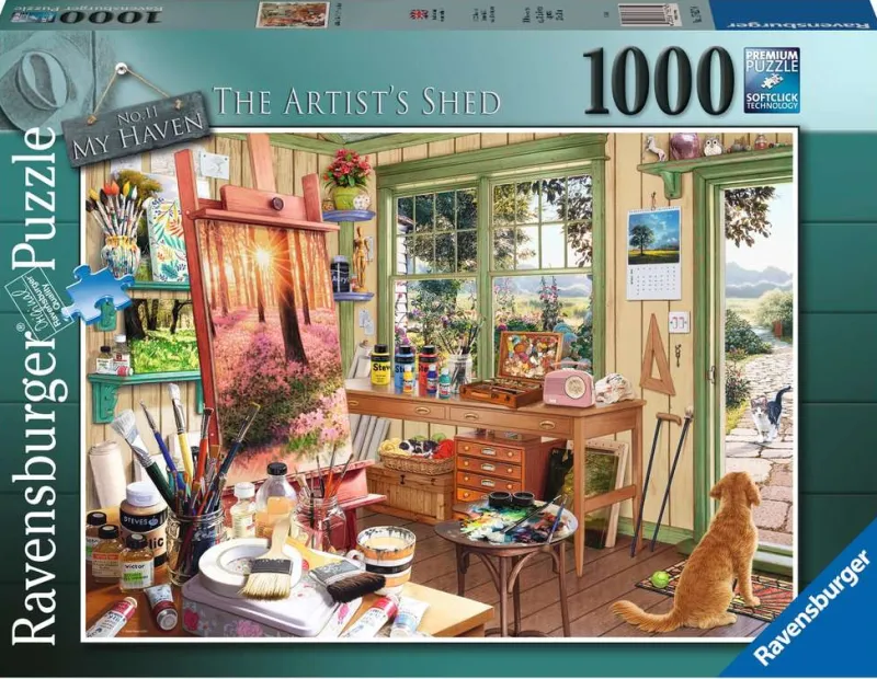 Ravensburger - My Haven No.11, The Artist’s Shed - 1000 Piece Jigsaw Puzzle Fashion