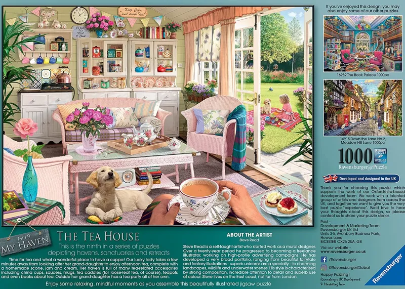 Ravensburger - My Haven No.9 - The Tea House - 1000 Piece Jigsaw Puzzle Online