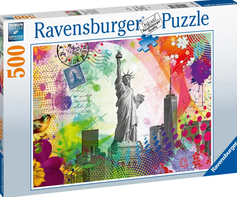 Ravensburger - New York Postcard - 500 Piece Jigsaw Puzzle New
