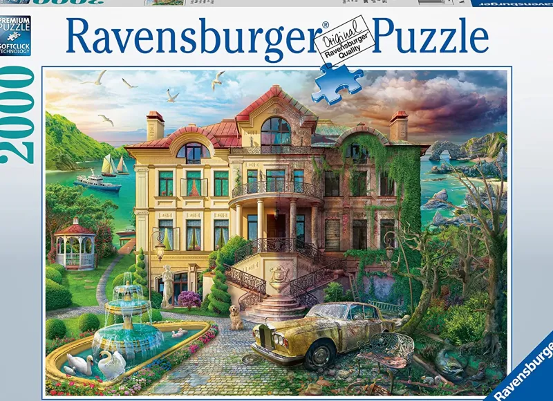 Ravensburger - Now & Then, Cove Manor Echoes - 2000 Piece Jigsaw Puzzle Best