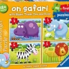 Ravensburger - On Safari My First Puzzles - 2, 3, 4 and 5 Piece Jigsaw Puzzles Hot