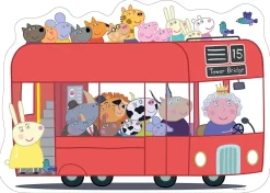 Ravensburger - Peppa Pig London Bus Shaped Giant Floor Puzzle - 24 Piece Jigsaw Puzzle Sale