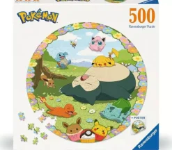 Ravensburger - Pokemon, Circular - 500 Piece Circular Jigsaw Puzzle Clearance