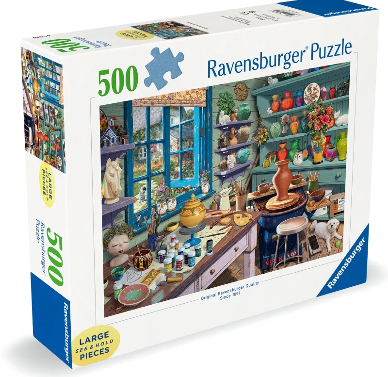 Ravensburger - Pottery Studio Sanctuary - 500 Piece Large Format Hot