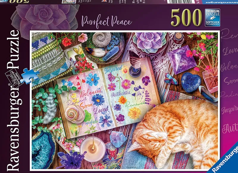 Ravensburger - Purrfect Peace - 500 Piece Jigsaw Puzzle Hot