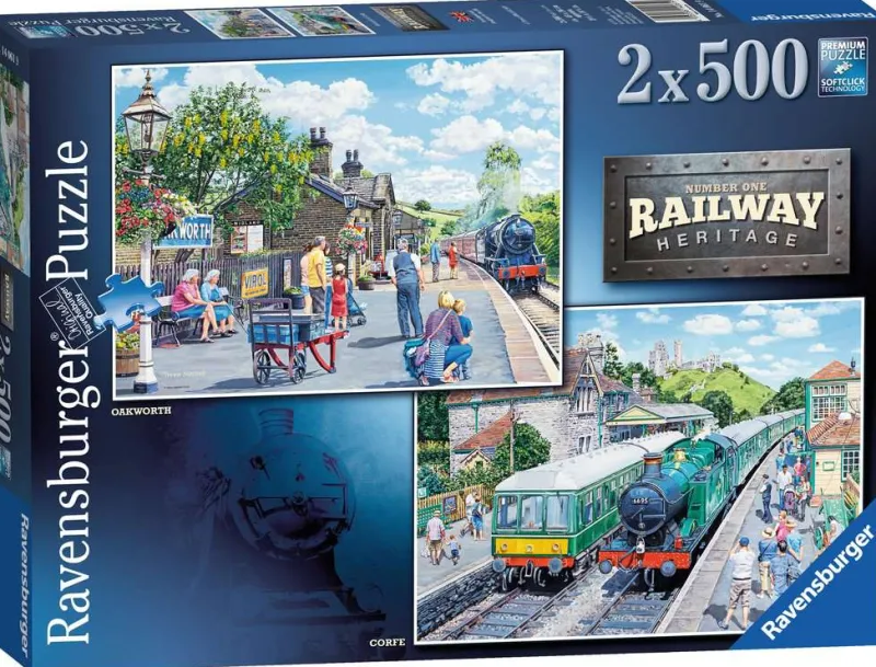 Ravensburger - Railway Heritage No 1 - 2 x 500 Piece Jigsaw Puzzles Fashion