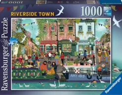Ravensburger - Riverside Town - 1000 Piece Jigsaw Puzzle Outlet
