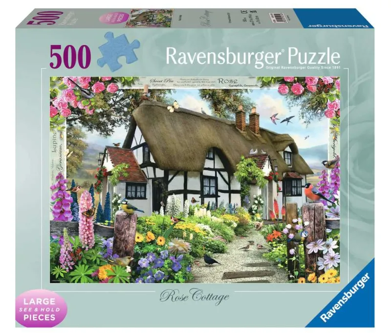 Ravensburger - Rose Cottage- 500 Piece Large Format Jigsaw Puzzle Online