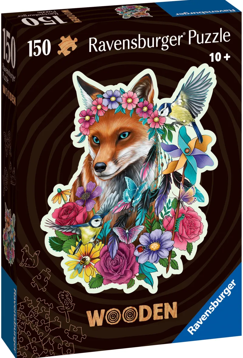 Ravensburger - Shaped Fox - 150 Piece Wooden Jigsaw Puzzle Clearance