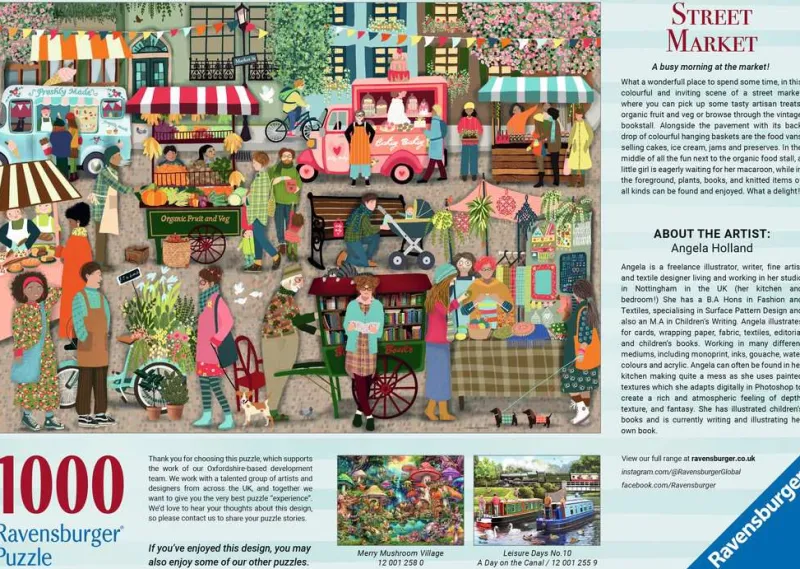 Ravensburger - Street Market - 1000 Piece Jigsaw Puzzle Hot