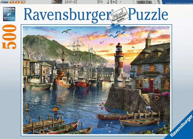 Ravensburger - Sunrise at the Port - 500 Piece Jigsaw Puzzle Sale