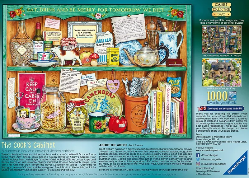 Ravensburger - The Cabinet Collection, Cook's Cabinet - 1000 Piece Jigsaw Puzzle Best