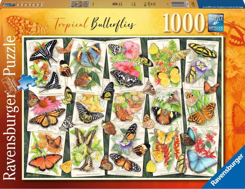 Ravensburger - Tropical Butterflies - 1000 Piece Jigsaw Puzzle Clearance