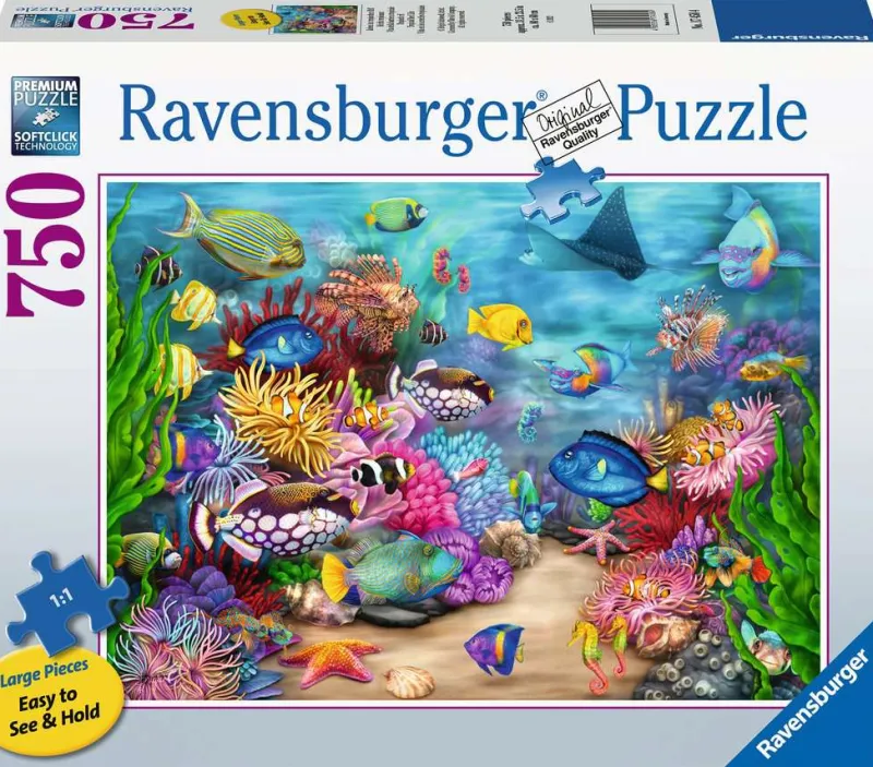 Ravensburger - Tropical Reef Life - 750 Piece Large Format Jigsaw Puzzle New