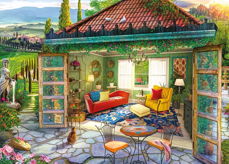 Ravensburger - Tuscan Oasis - 1000 Piece Jigsaw Puzzle Hot