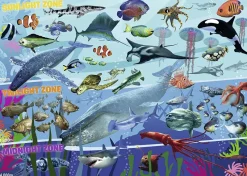 Ravensburger - Underwater Realm Giant Floor Puzzle - 60 Piece Jigsaw Puzzle Clearance