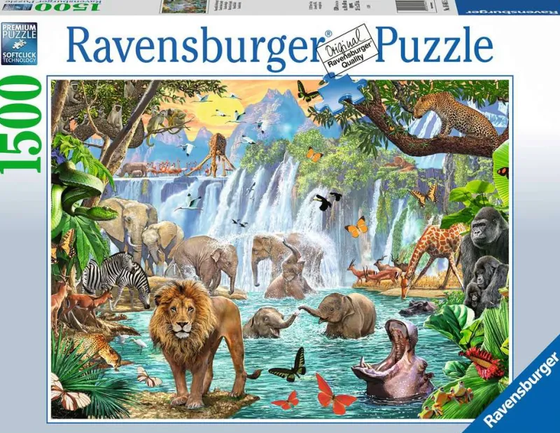 Ravensburger - Waterfall Safari - 1500 Piece Jigsaw Puzzle Clearance
