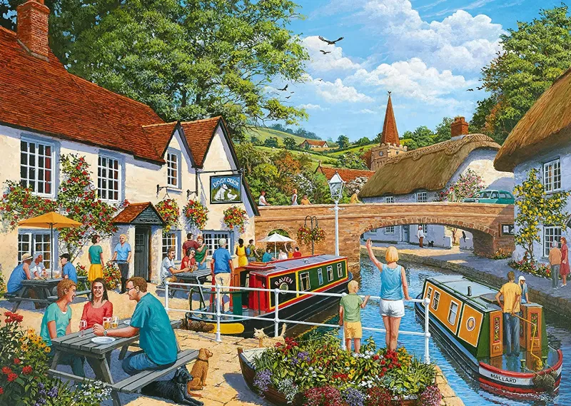 Ravensburger - Waterside Tavern - 1000 Piece Jigsaw Puzzle Discount