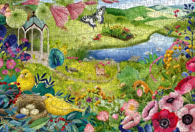 Ravensburger - Wildlife Garden - 500 Piece Wooden Jigsaw Puzzle Fashion