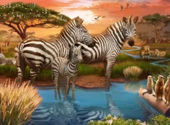 Ravensburger - Zebra’s at waterhole - 500 Piece Jigsaw Puzzle Clearance