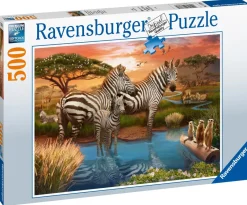 Ravensburger - Zebra’s at waterhole - 500 Piece Jigsaw Puzzle Clearance
