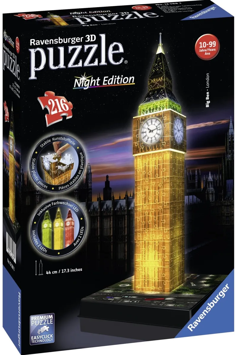 Ravensburger Big Ben - Night Edition, 216pc 3D Jigsaw Puzzle Discount