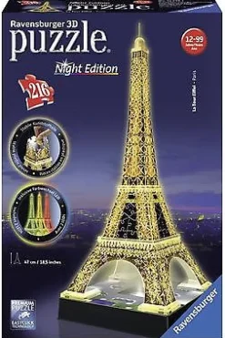 Ravensburger Eiffel Tower - Night Edition - 216 Piece 3D Jigsaw Puzzle New