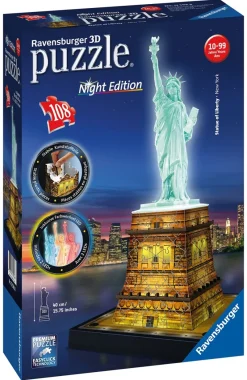 Ravensburger Statue of Liberty - Night Edition - 108 Piece 3D Jigsaw Puzzle New