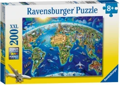 Ravensburger World Landmarks Map XXL - 200 Jigsaw Puzzle Best
