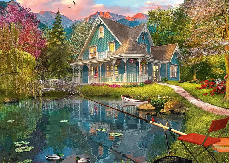 Schmidt - Dominic Davison, House by the Lake - 1000 Piece Jigsaw Puzzle Best