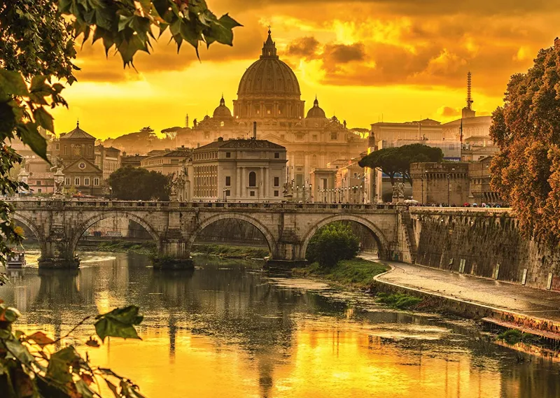 Schmidt - Golden Light over Rome - 1000 Piece Jigsaw Puzzle Online