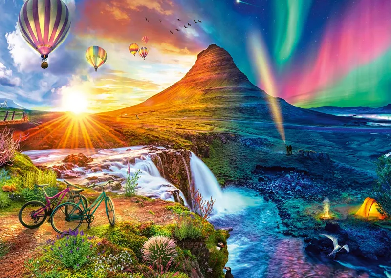 Schmidt - Lars Stewart: Iceland Night & Day - 1000 Piece Jigsaw Puzzle Clearance