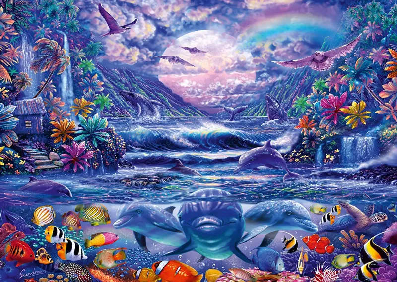 Schmidt - Moonlight Oasis - 1000 Piece Jigsaw Puzzle Online