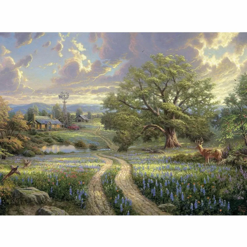 Schmidt - Thomas Kinkade : Country Idyll - 1000 Piece Jigsaw Puzzle Online