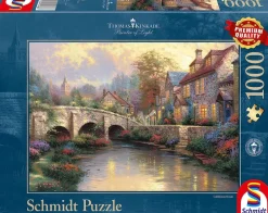 Schmidt - Thomas Kinkade: Cobblestone Brooke - 1000 Piece Jigsaw Puzzle Online