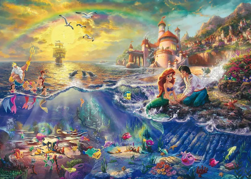 Schmidt - Thomas Kinkade: Disney The Little Mermaid - 1000 Piece Jigsaw Puzzle Online