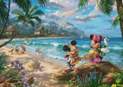 Schmidt - Thomas Kinkade, Disney, Mickey and Minnie in Hawaii - 1000 Piece Jigsaw Puzzle Online