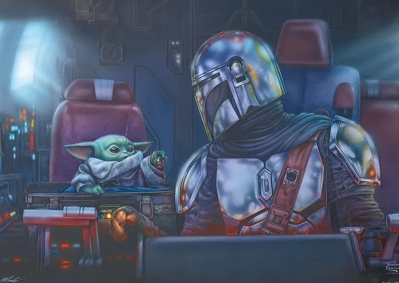 Schmidt - Thomas Kinkade: Disney Star Wars The Mandalorian - Two for the Road - 1000 Piece Jigsaw Puzzle Hot