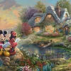 Schmidt - Thomas Kinkade, Disney-Sweethearts Mickey & Minnie - 1000 Piece Jigsaw Puzzle Best