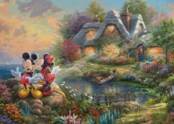 Schmidt - Thomas Kinkade, Disney-Sweethearts Mickey & Minnie - 1000 Piece Jigsaw Puzzle Best