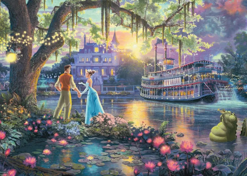 Schmidt - Thomas Kinkade: Disney The Princess and the Frog - 1000 Piece Jigsaw Puzzle Online